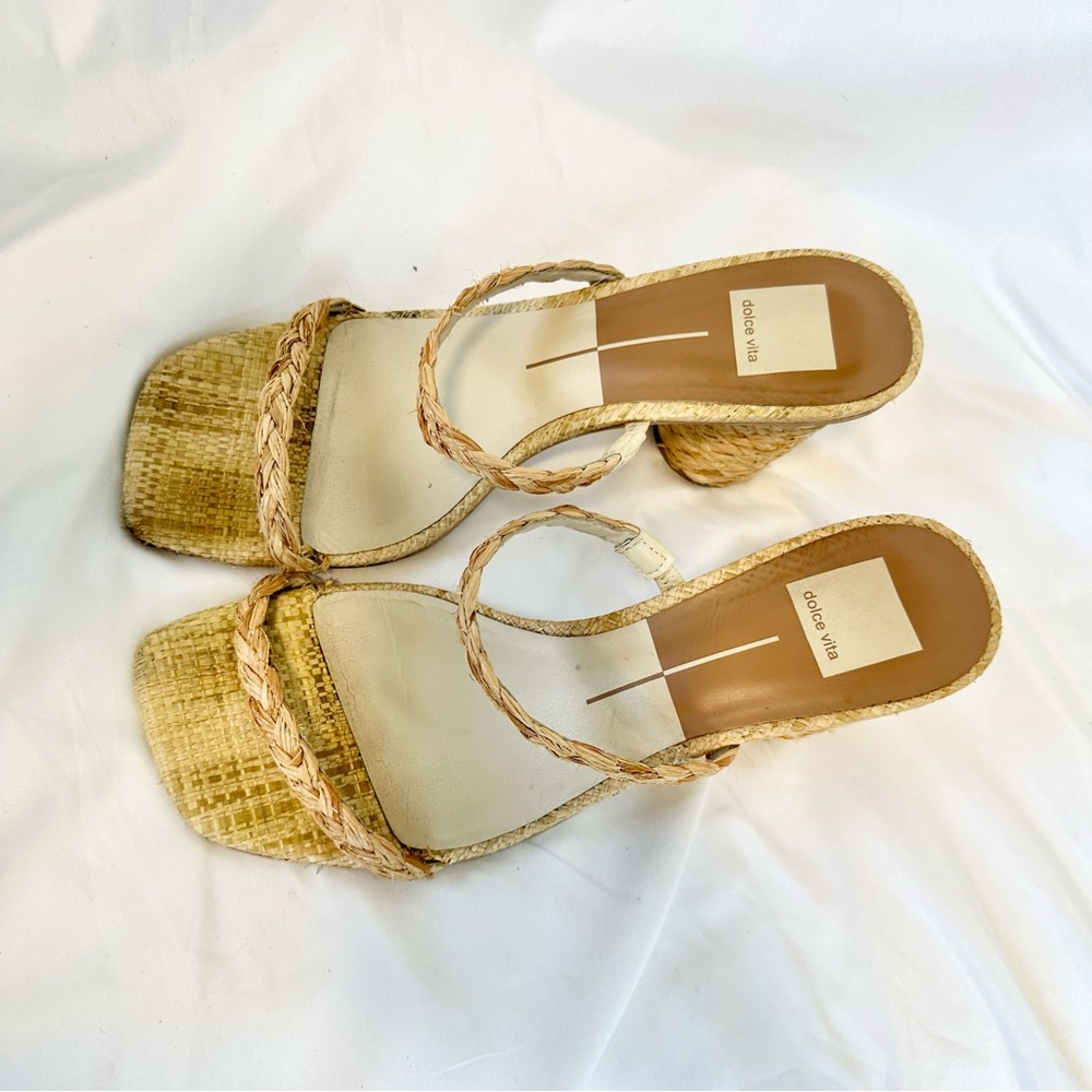 Dolce Vita Noles Heels NATURAL RAFFIA - Picture 6 of 15
